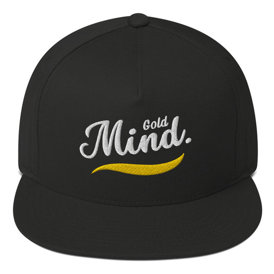 Scribble Affirmations™ Gold Mind Flat Bill Cap